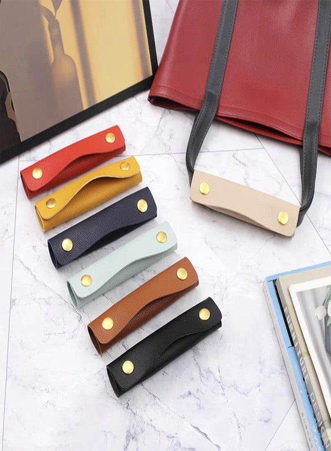 VIOKKO 8 Pieces Handbag Handle Leather Wrap Cover, Luggage Bag Grip Protector Saddle, Soft Purse Strap Pad Identifier for Shopping Bag Travel Bag Suitcase Tote Bag - Image 5